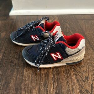 Toddler red white and blue new balances size 7